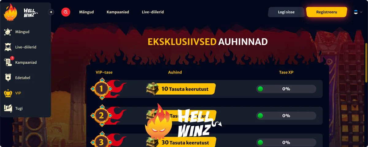 Hellwinz Online-kasiino Turniirid