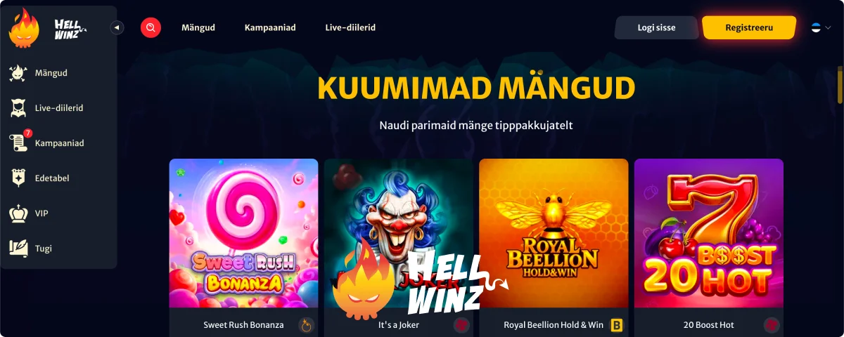 Hellwinz Pärisraha Mänguautomaadid